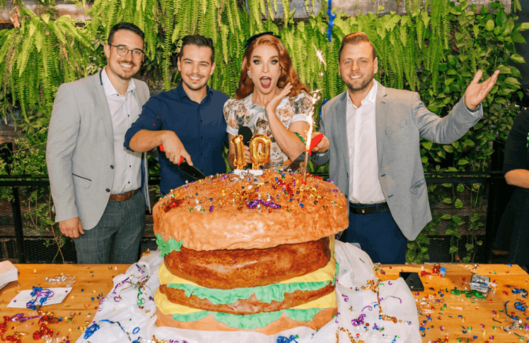 V.l.n.r.: Lukas Teschmit, Daniel Chuchlik, Tamara Mascara und Lukas Tauber © LEADERSNET/ A. Felten
