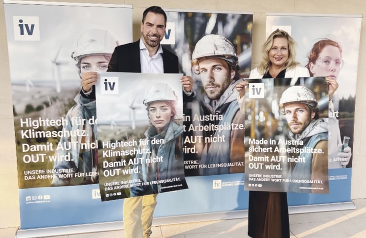 IV-NÖ-Präsident Kari Ochsner und IV-NÖ-Geschäftsführerin Michaela Roither präsentierten die neue Kampagne © IV Niederösterreich / identity.co.at