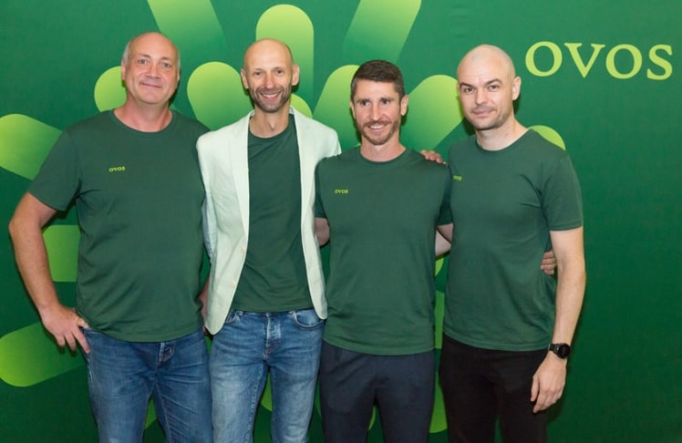 Die Ovos-Geschäftsführung (v.l.n.r.) Jochen Kranzer, Jörg Hofstätter, Hannes Amon und Milan Országh © LEADERSNET / D. Mikkelsen