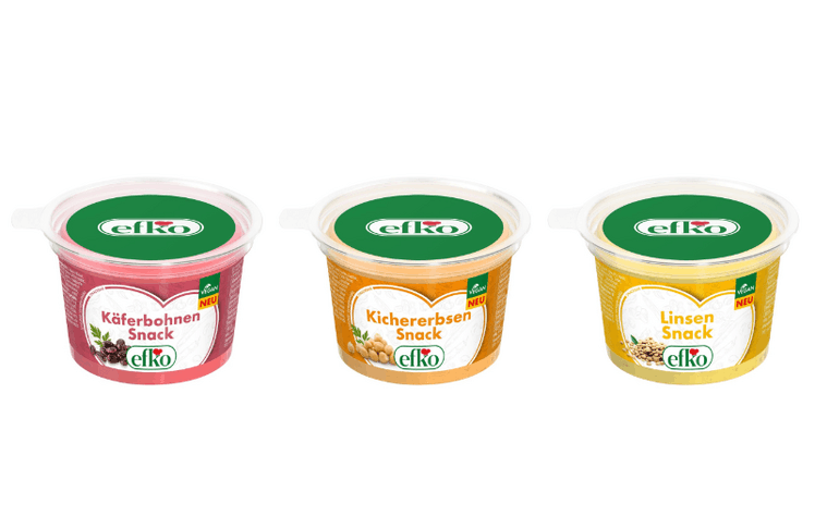 efko baut das vegane Sortiment aus und präsentiert seine Hülsenfrüchte-Snacks © efko